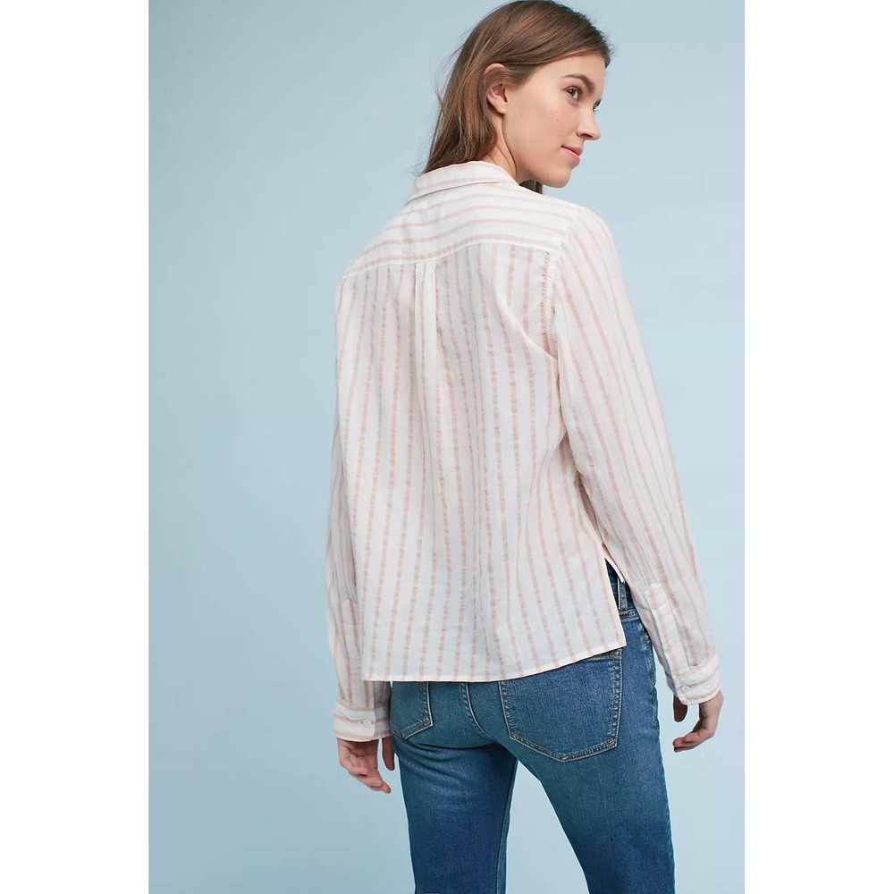 Current/Elliott Boyfriend Button Down Cotton Stri… - image 2